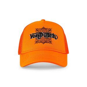 Von Dutch Foam Chopper Trucker Hat Orange MSRP89